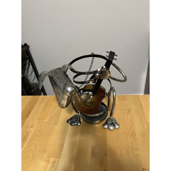 Metal Wine Bottle Holder - Dog Playing Guitar - Picture 6 of 6